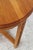 Late 20th Century Mission Oak Round Top Occasional Table W/ Carved Legs And X Base Stretch For Sale In Houston - Image 6 of 9