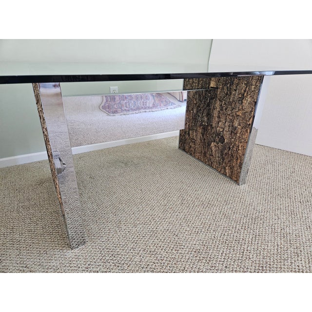 Cork and Chrome Dining Table Attributed to Comfort Designs, Inc. -Adrian Pearsall For Sale - Image 6 of 14