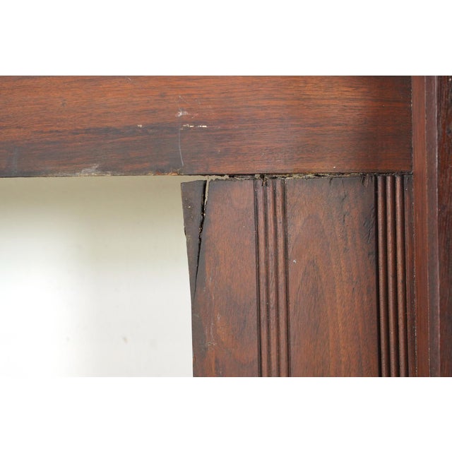 Antique Eastlake Burl Veneer Paneled Wood Fireplace Mantel For Sale - Image 10 of 14
