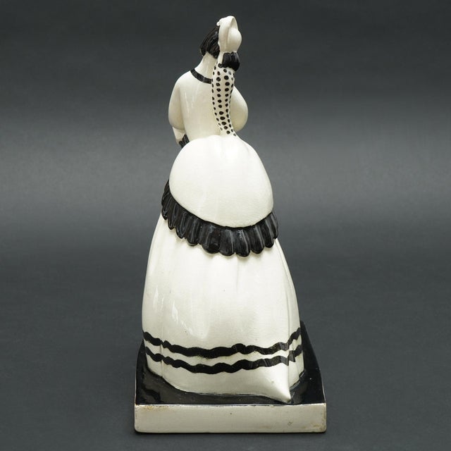 Black French Art Deco Ceramic Figure by Claude Lévy for Atelier Primavera, 1920s For Sale - Image 8 of 16
