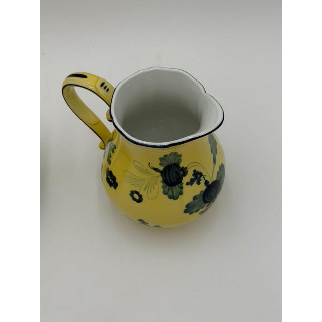 Ginori 1735 Oriente Italiano Citrono Covered Sugar Bowl and Creamer For Sale - Image 11 of 18