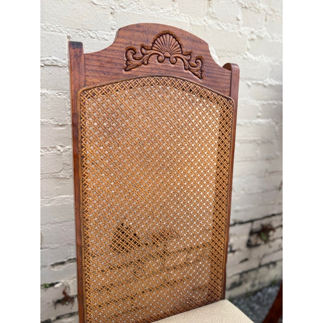 1970s Set of 5 Vintage 1975 Bernhardt Cane Back Dining Chairs - 1 Captain, 4 Side For Sale - Image 5 of 11