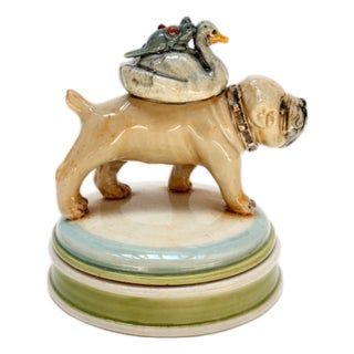 Ron Carlson, Lidded Container “Bull Dog With Friends” 2026 For Sale