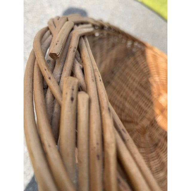Vintage Wicker Boho, Coastal Accent Egg Chair For Sale - Image 4 of 9