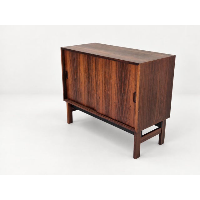 Low Sideboard in Rosewood with Sliding Doors, Denmark, 1960s For Sale - Image 10 of 18