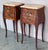 Antique Louis XV French Marquetry Marble Top Nightstands, Set of 2 For Sale - Image 17 of 18