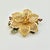 1960s Vintage Americana Hollywood Regency Gold Mesh Christmas Poinsettia Brooch, MC Manufacturing For Sale - Image 6 of 6
