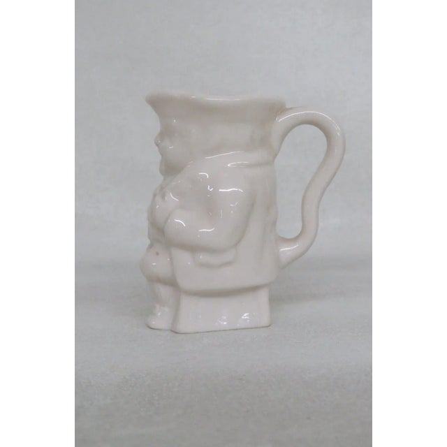 Mid 20th Century Vintage England Miniature Toby Jug Porcelain Character Mug Creamer For Sale - Image 5 of 10