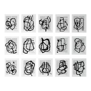 Black & White Abstractions Series No. 1 — Complete Series of 15 Fine Art Prints | Unframed For Sale