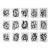 Black & White Abstractions Series No. 1 — Complete Series of 15 Fine Art Prints | Unframed For Sale