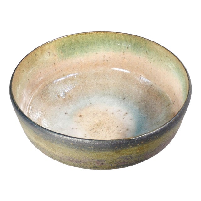 Italian Glazed Ceramic Bowl For Sale