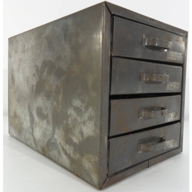 Midcentury Small Industrial Metal Box With Drawers For Sale In Nashville - Image 6 of 10