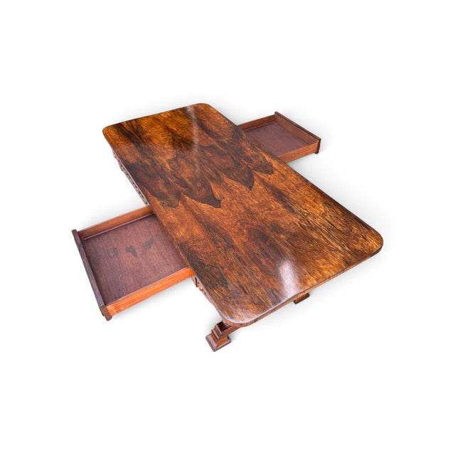 English Regency Rosewood Sofa Table / Partners Desk, Circa 1820 For Sale In Los Angeles - Image 6 of 11