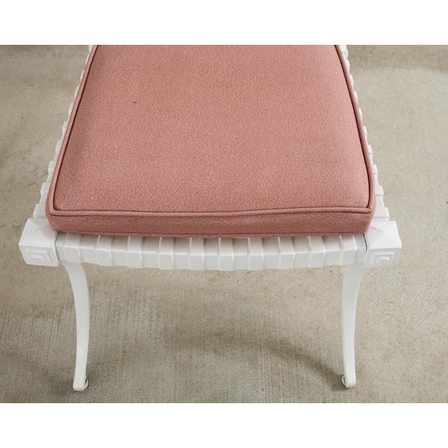 White Thinline Garden Dining Table and Four Neoclassical Klismos Chairs For Sale - Image 8 of 12