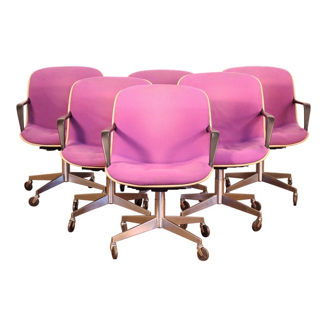 1970s Steelcase Rolling Chairs Set of Six Chairish