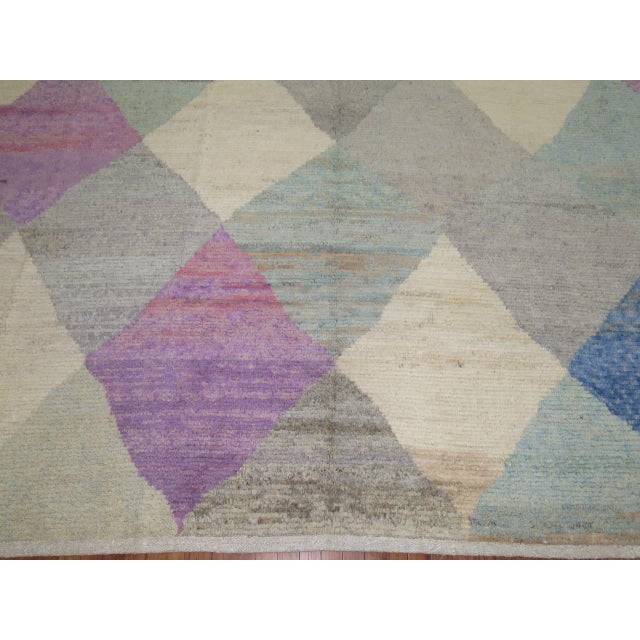 Mid-Century Modern Vintage Inspired Turkish Tulu Room Size Carpet For Sale - Image 3 of 6