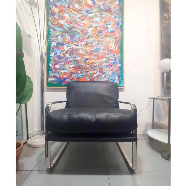 Leatherette and Metal Chair from Ángel Cerda, 2000s For Sale - Image 11 of 11