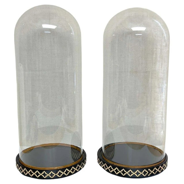 Late 20th Century English Victorian Glass Display Domes/ Cloches with Stands - A Pair For Sale - Image 13 of 13