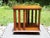 Antique Mission Era Small Solid Oak Desktop Revolving Bookcase Vintage tabletop spinning bookcase, each side has 3 slats...