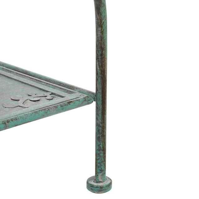 Tyrique 4 Tier Shelf Unit - Antique Dark Green For Sale - Image 4 of 12