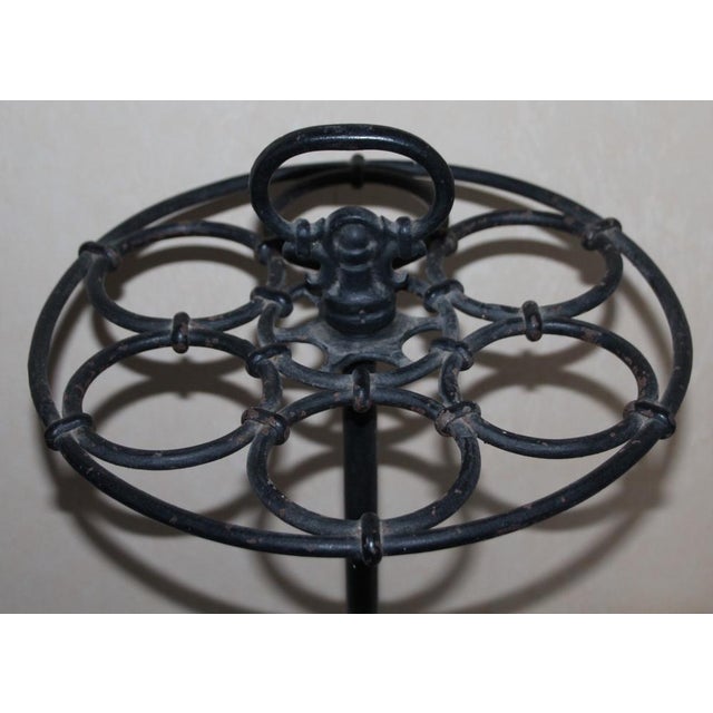 Black Cast Iron Umbrella Stand or Walking Cane Holder, 1890s For Sale - Image 16 of 18