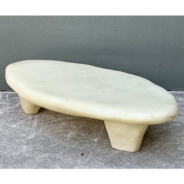 White Vintage Molded Resin Biomorphic Coffee Table For Sale - Image 8 of 12