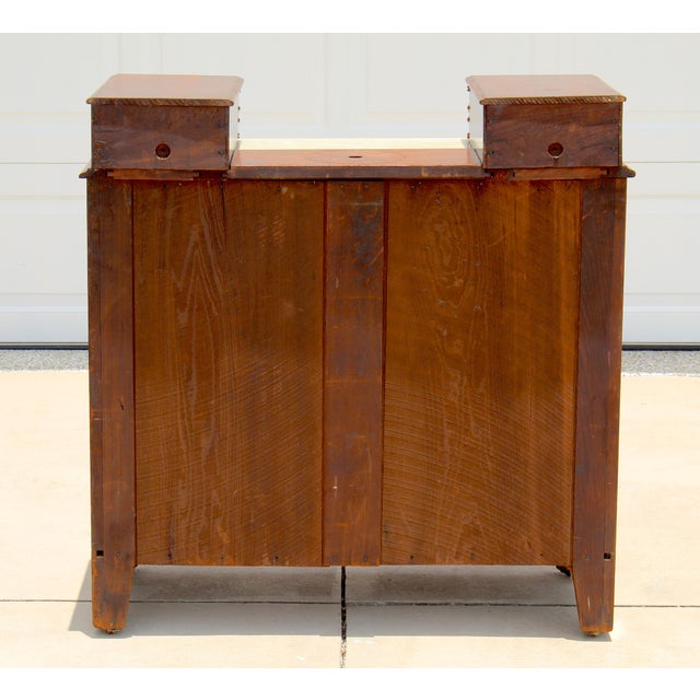 Brown Exceptional 19th Century Renaissance Revival Walnut & Marble Drop-Center Dresser For Sale - Image 8 of 18