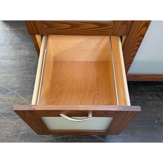 Bespoke Opaque Glass Filing Cabinet/Sideboard For Sale - Image 10 of 12