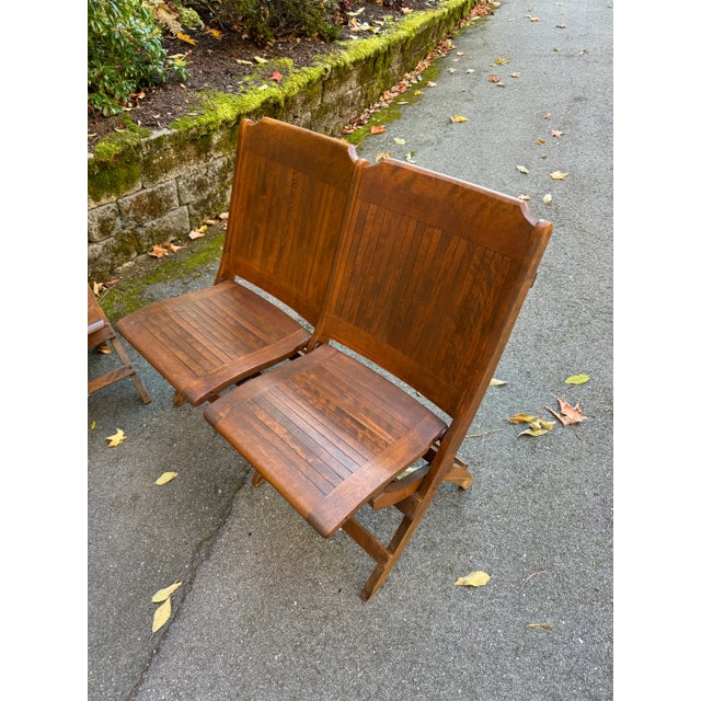 Excellent vintage double stadium or theater seat. In great condition, extremely sturdy. When all folded up, width is only...