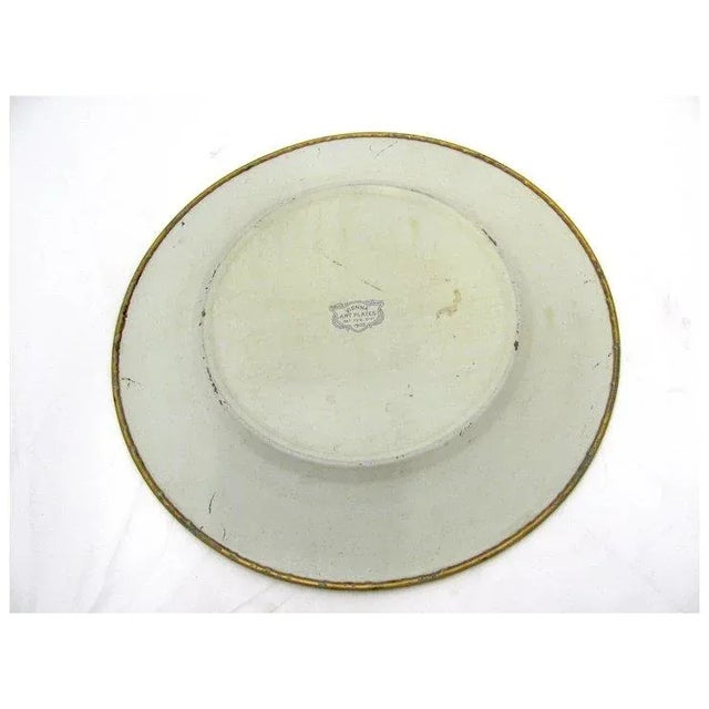 Paint Vienna Art Tin Portrait Plate - Woman Wearing Scarf For Sale - Image 7 of 8