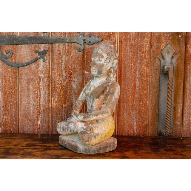 19th Century Hill Tribe Antique Padmasana Buddha For Sale - Image 5 of 8