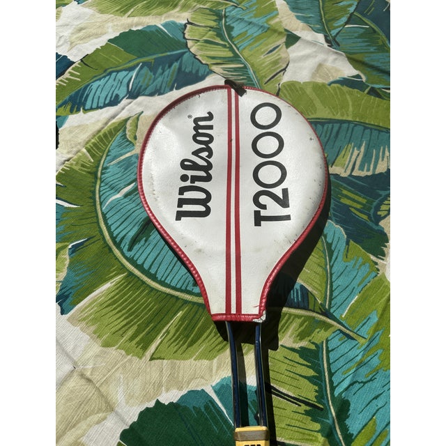 Industrial Trio of Vintage Metal Wilson Tennis Rackets and Cover For Sale - Image 3 of 5