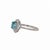 Metal 2.1cts Blue Zircon Ring With Natural Diamonds Halo: Solid 14k Gold, Oval 6.6x6mm For Sale - Image 7 of 9