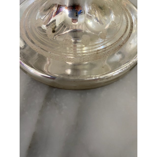 Metal Antique 19th Century Mercury Glass Oversized Goblet For Sale - Image 7 of 8