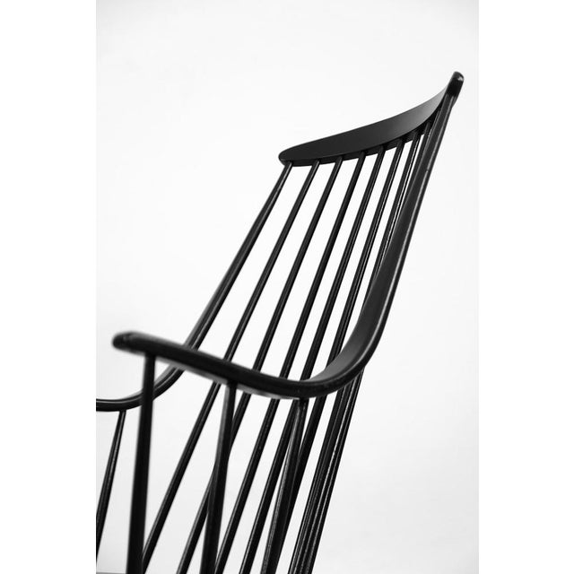 Black Vintage Rocking Chair by Larsson for Nesto, 1960s For Sale - Image 8 of 15