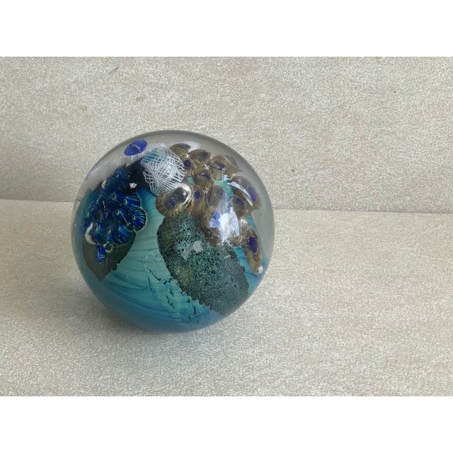 Modern Josh Simpson Art Glass Paperweight “Planet” Series For Sale - Image 3 of 11