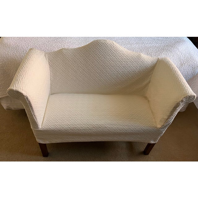 Vintage Southwood Camel Back Loveseat Sofa Settee For Sale - Image 12 of 12