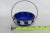 Blue Cobalt Blue Chrome Base Glass Dish With Handle Jam Jelly Condiment Server For Sale - Image 8 of 12