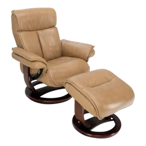 Leather Reclining Chair & Ottoman by Thomasville