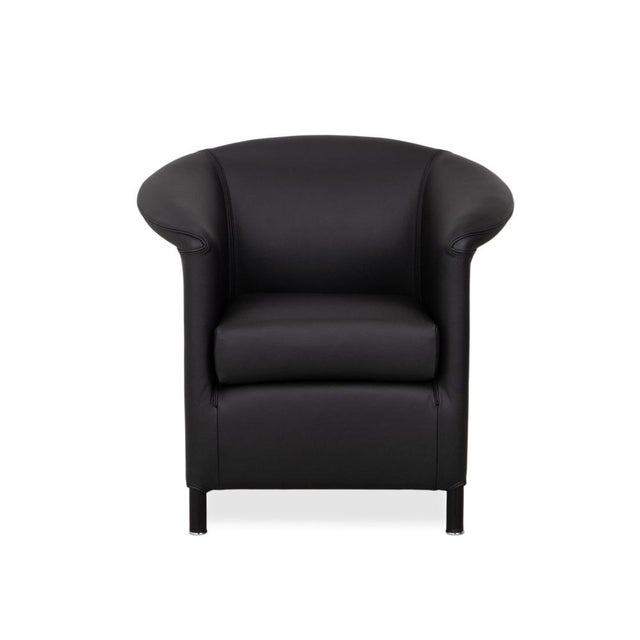 Black Aura Leather Armchairs by Paolo Piva for Wittmann, Set of 2 For Sale - Image 10 of 14