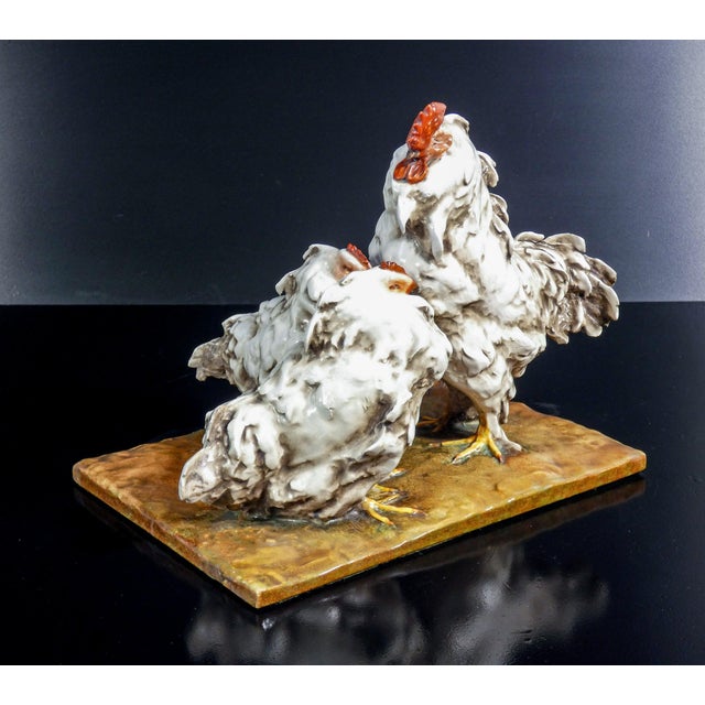 Rooster and Hens Sculpture by G. Cacciapuoti For Sale - Image 10 of 18