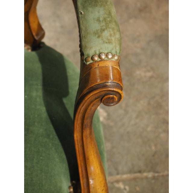 Pair of Antique French Walnut Violin Back Fauteuils, Circa 1885 For Sale - Image 13 of 18