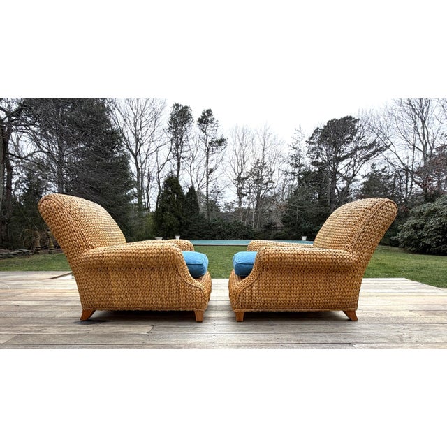 Ralph Lauren Woven Lounge Chairs, Set of 2 For Sale - Image 13 of 18