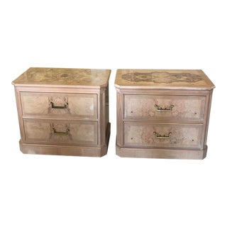 1980s Set of Two Drexel Heritage Night Tables For Sale