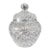 Fifth Avenue Crystal Lidded Ginger Jar – Heavy Cut Crystal Vanity Vessel For Sale
