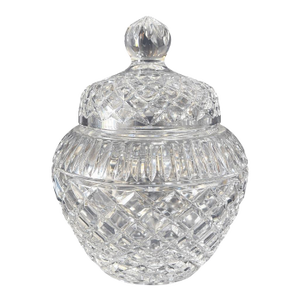 Fifth Avenue Crystal Lidded Ginger Jar – Heavy Cut Crystal Vanity Vessel