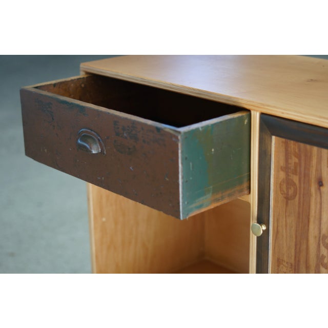 Wood Artisan Made Repurposed and Modern Wood Cabinet For Sale - Image 7 of 10