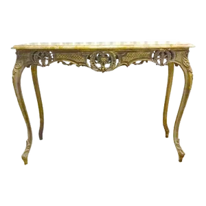 Antique Giltwood & Marble Console Table