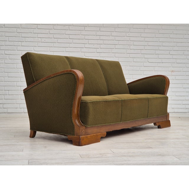Mid-Century Modern Danish 3-Seater Sofa in Oak, 1950s For Sale - Image 3 of 18