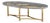 Modern Brass and Acrylic Oval Coffee Table For Sale